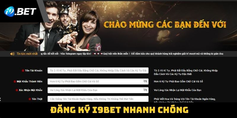 Đăng ký i9BET nhanh chóng