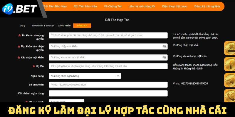 Đăng ký làm đại lý hợp tác cùng nhà cái i9Bet nhanh chóng